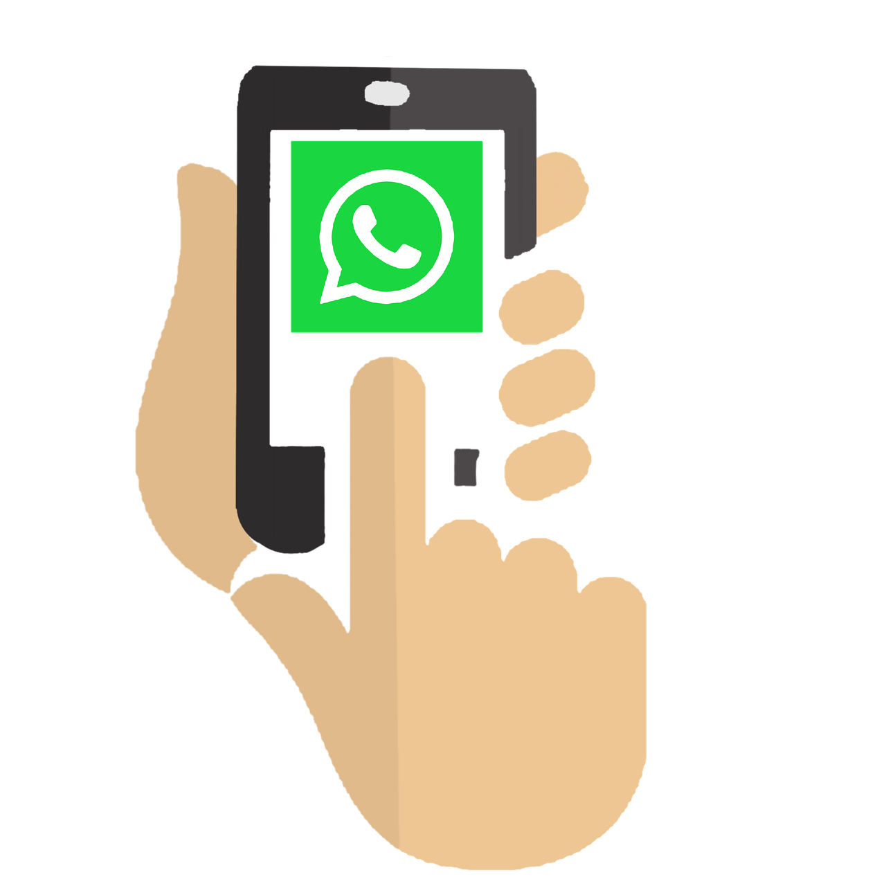 whatsappa con mano